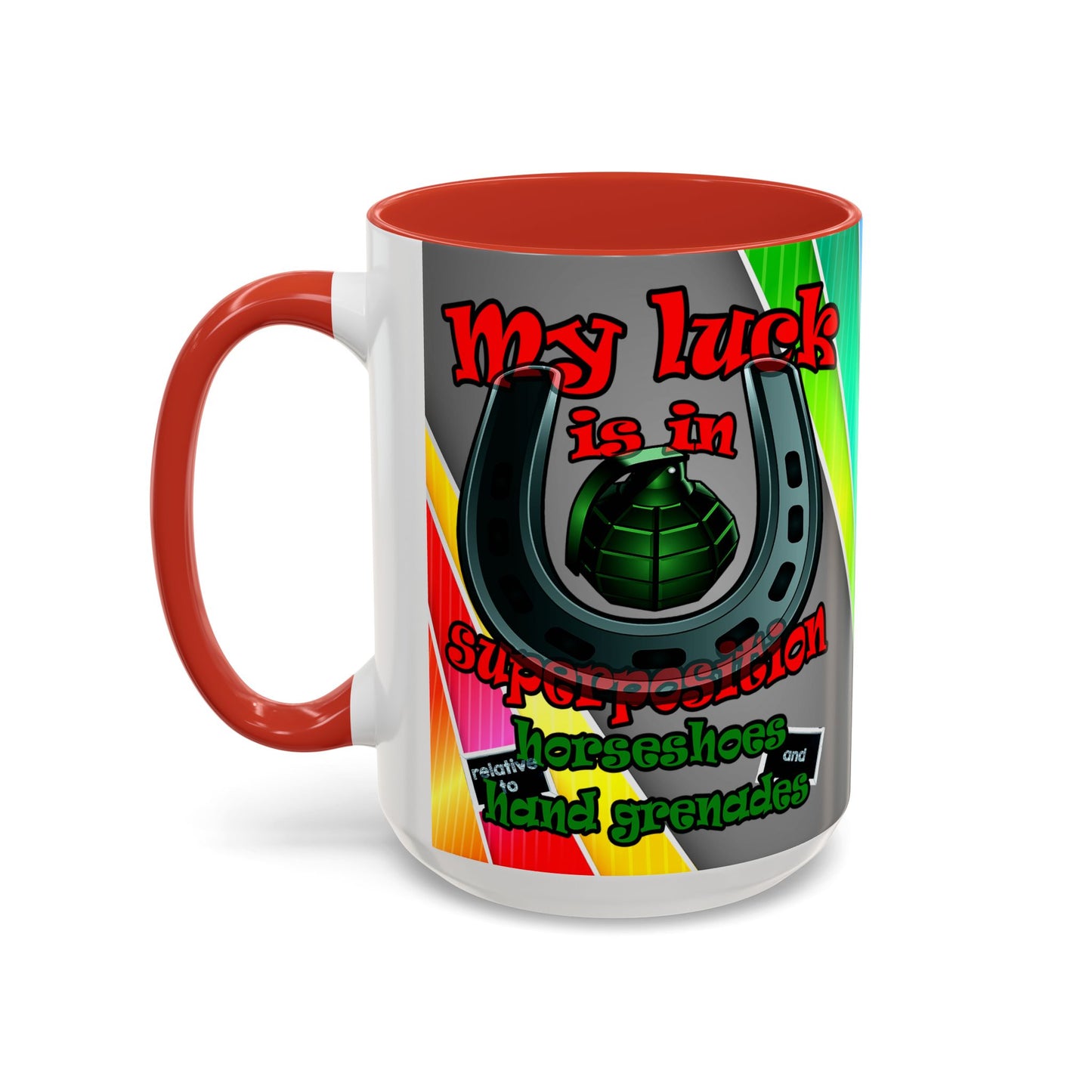 my luck - Accent Mug (rainbow split)