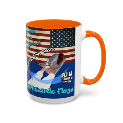 shoot for the stars - Accent Mug (dark blue)