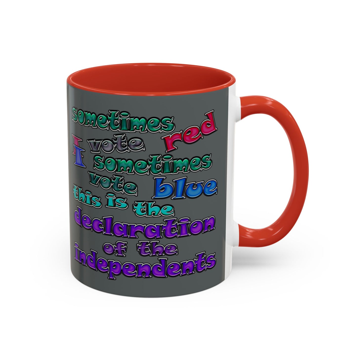 declaration of the independents - Accent Mug (dark grey)