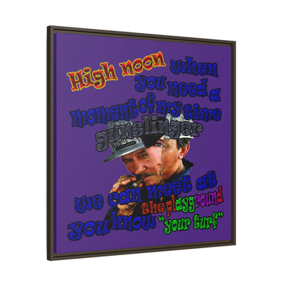 high noon - framed canvas art (purple)