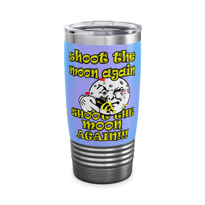 shoot the moon again - Ringneck Tumbler, 20oz (light blue-purple wave)