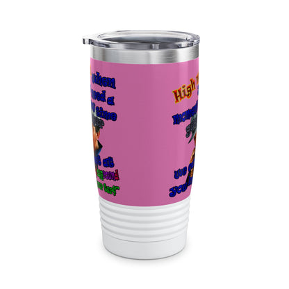 high noon - Ringneck Tumbler, 20oz (light pink)