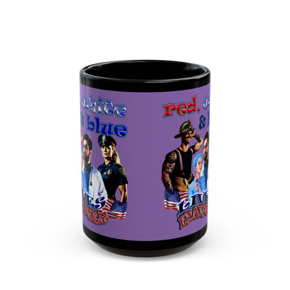 rw&b lives matter - Black Mug (light purple)