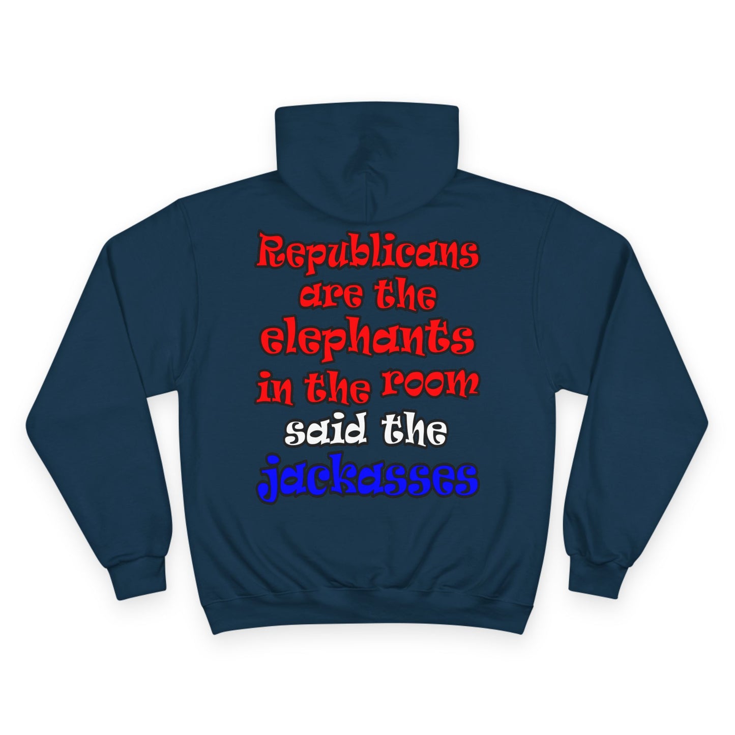 donkeys and elephants - Champion Hoodie