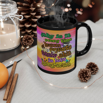 the bum's shit - Black Mug (color blur)