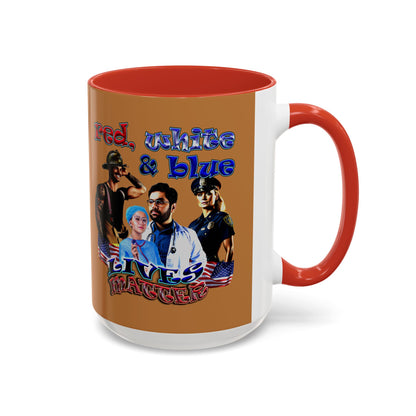 rw&b lives matter - Accent Mug (light brown)