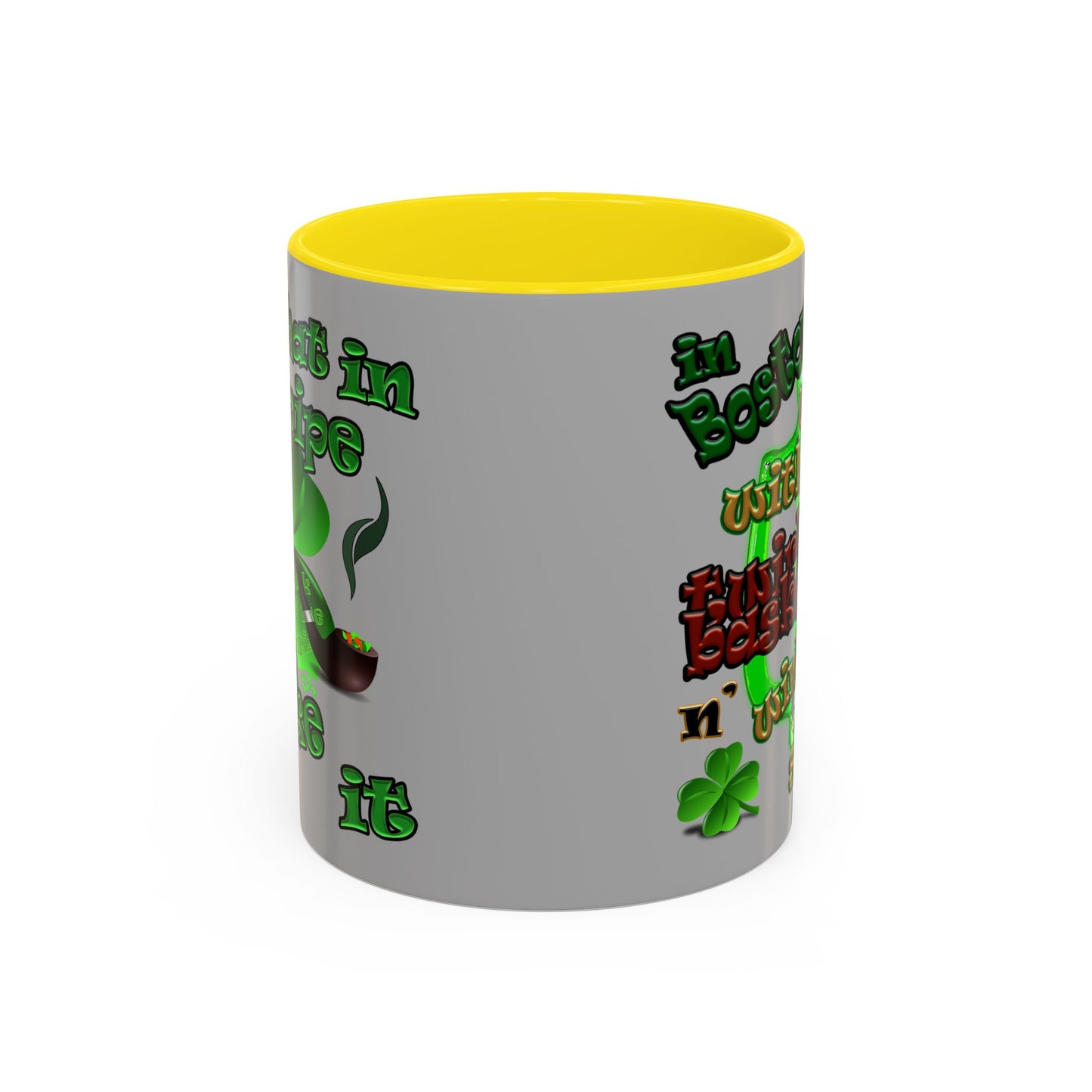 celtics logo - Accent Mug (light grey)