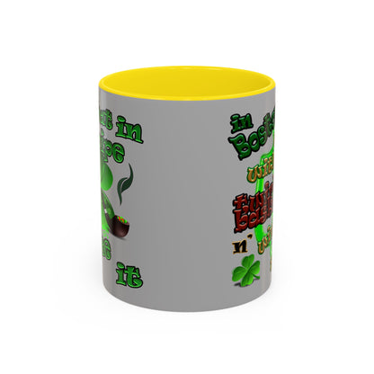 celtics logo - Accent Mug (light grey)