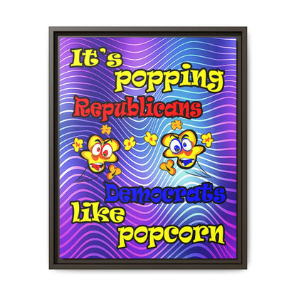 popping like popcorn - framed canvas art (purple wave)