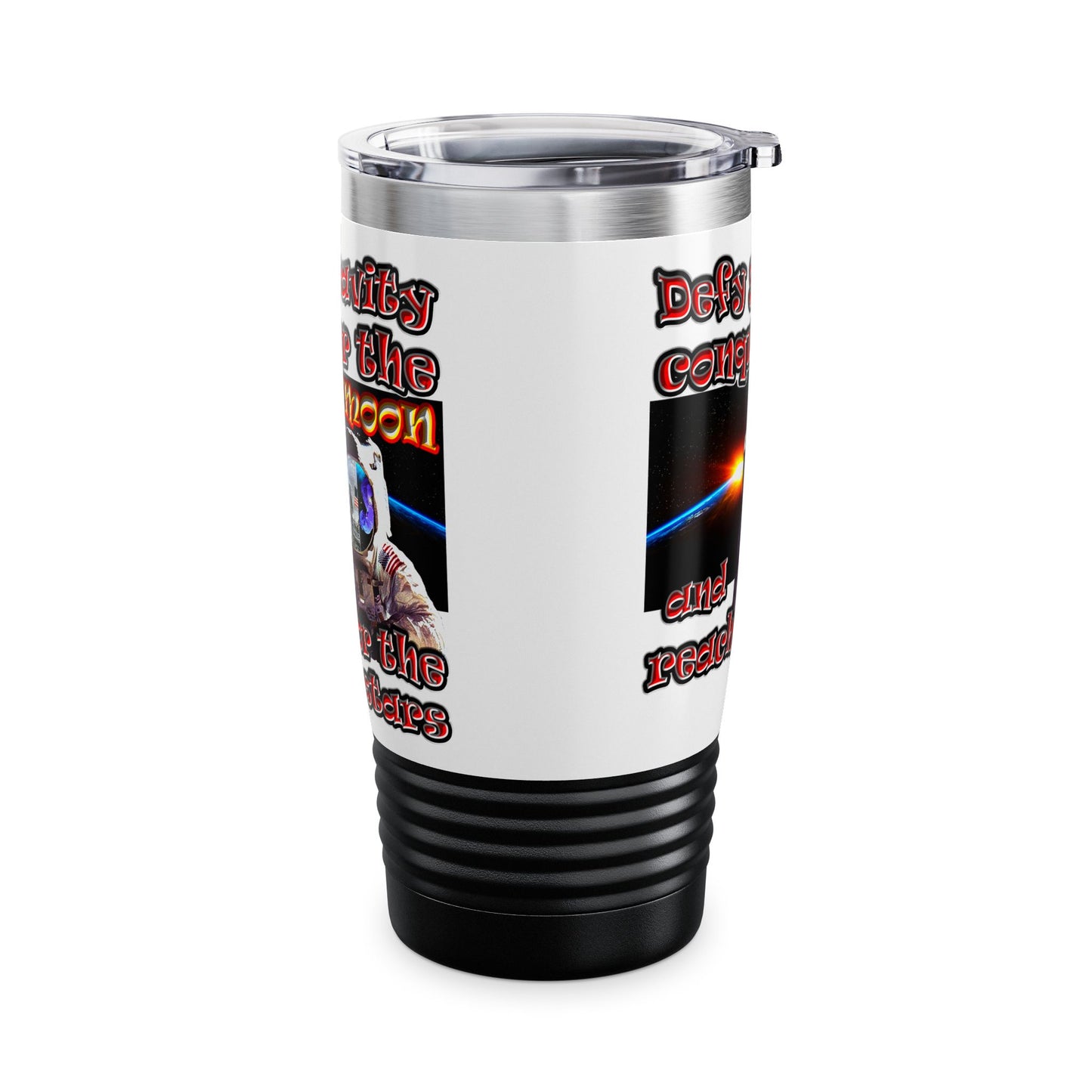 defy conquer reach - Ringneck Tumbler, 20oz (white)