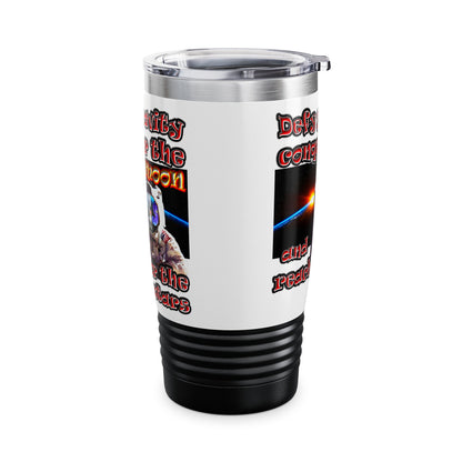 defy conquer reach - Ringneck Tumbler, 20oz (white)