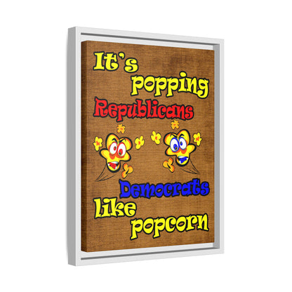 popping like popcorn - framed canvas art (brown papyrus)