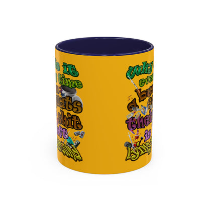 the bum's shit - Accent Mug (yellow)