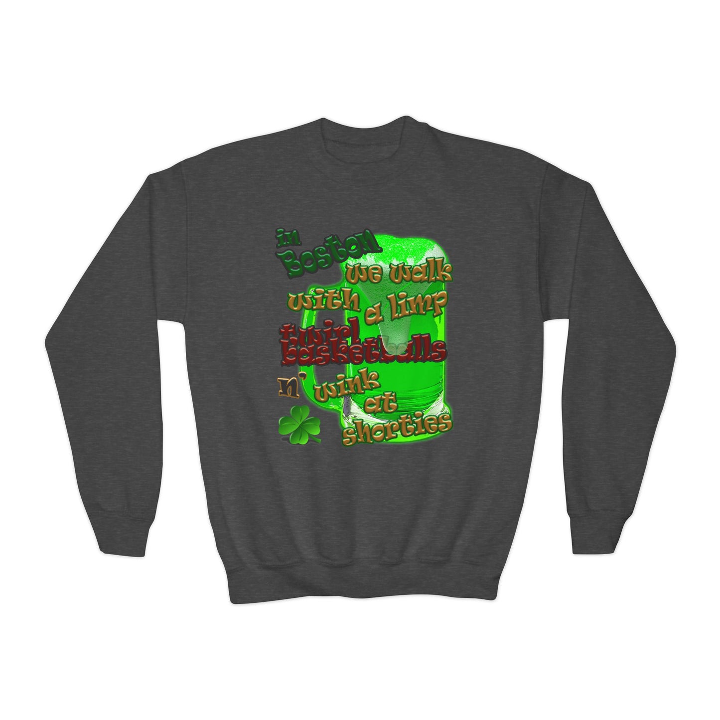 celtics logo - Youth Crewneck Sweatshirt