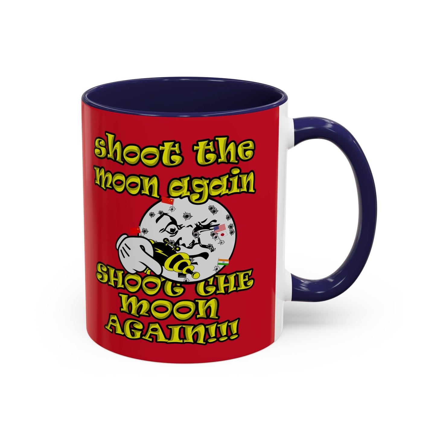 shoot the moon again - Accent Mug (dark red)