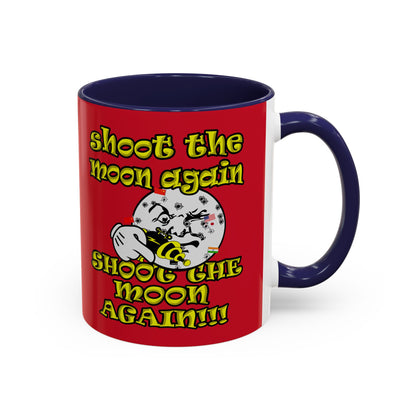 shoot the moon again - Accent Mug (dark red)