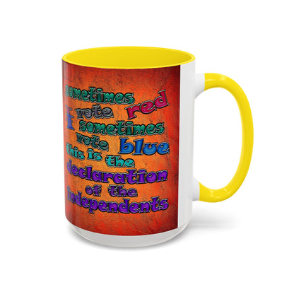 declaration of the independents - Accent Mug (burnt orange)