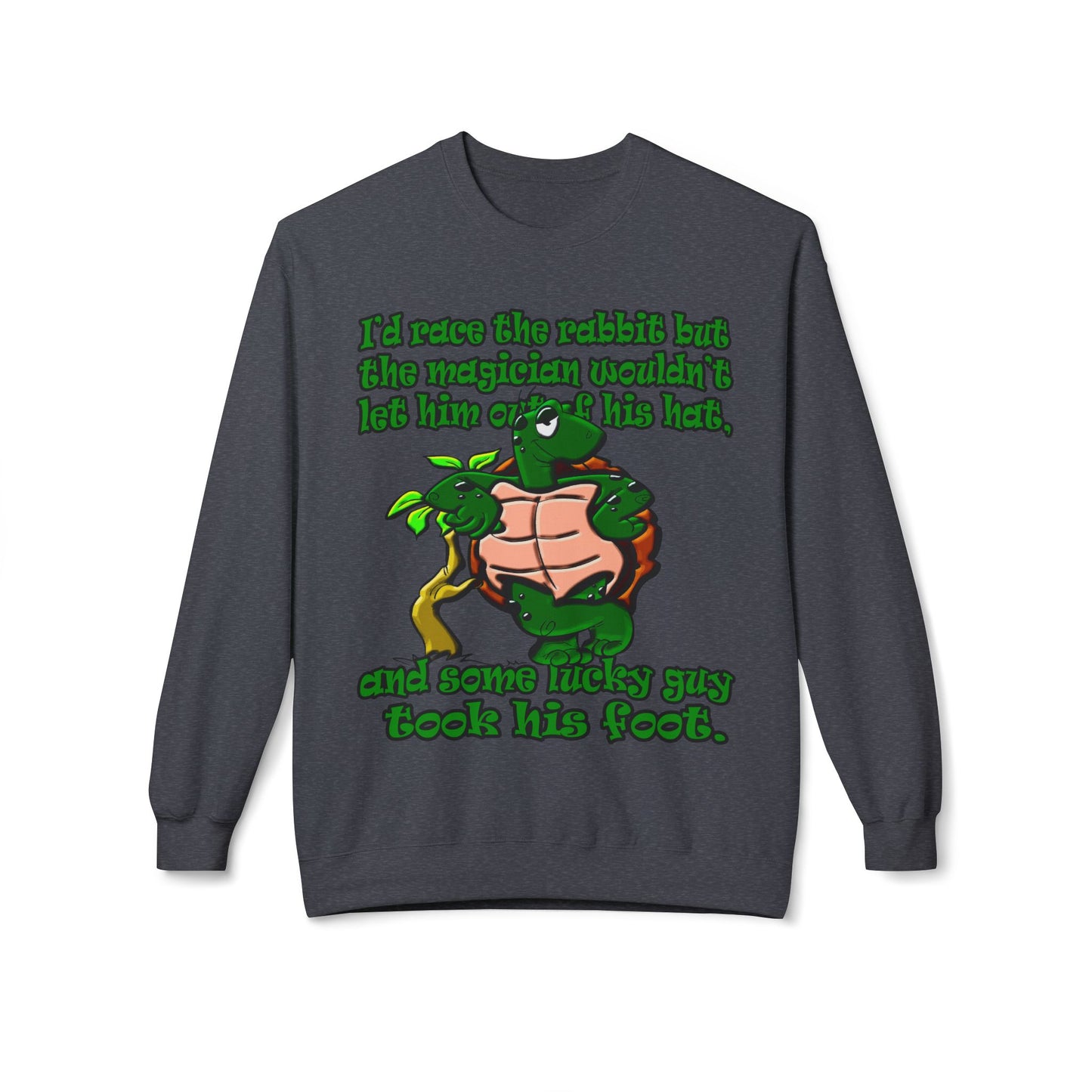 turtle race - Unisex Midweight Softstyle Fleece Crewneck Sweatshirt