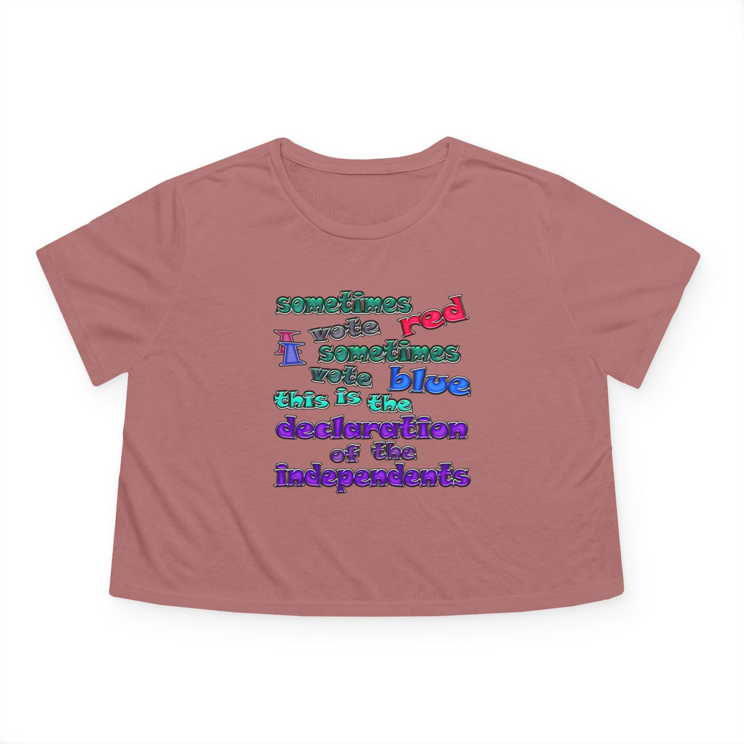 declaration of the independents - Women's Flowy Cropped Tee