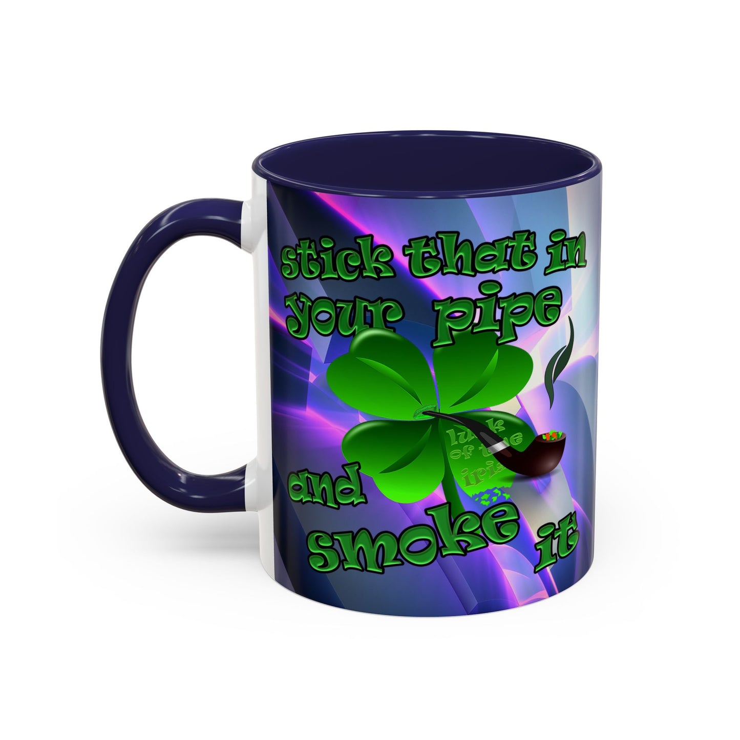 celtics logo - Accent Mug (grey-pink wave)