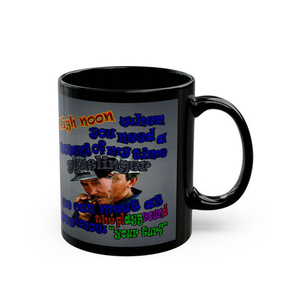 high noon - Black Mug (grey-light grey)