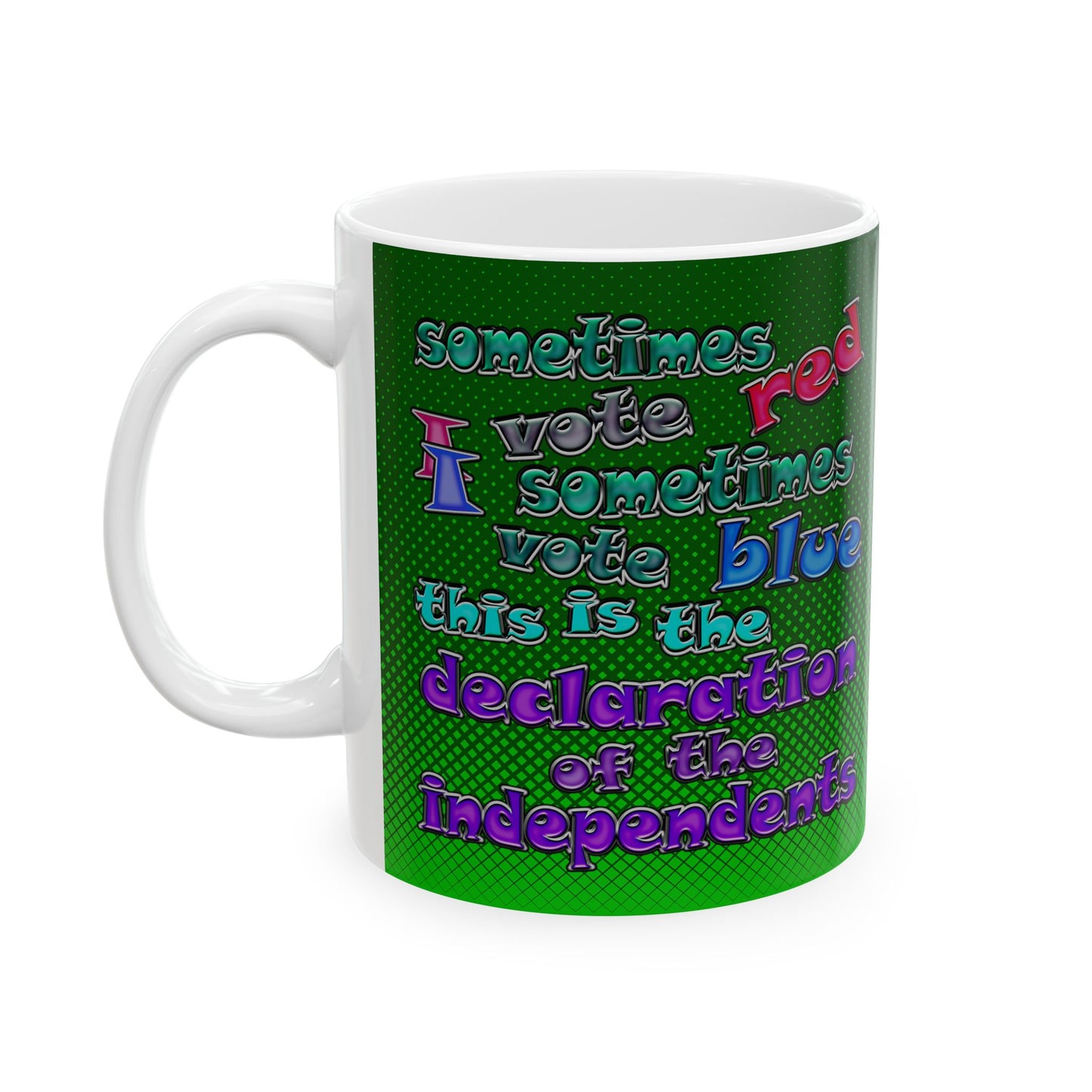 declaration of the independents - White Mug (logo green)