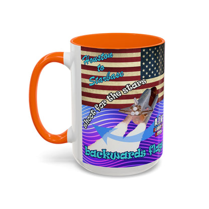 shoot for the stars - Accent Mug (purple wave)