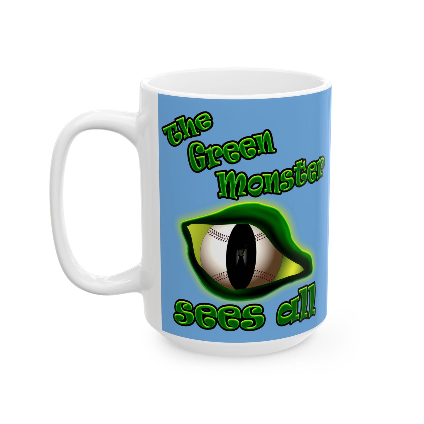 green monster - White Mug (light blue)