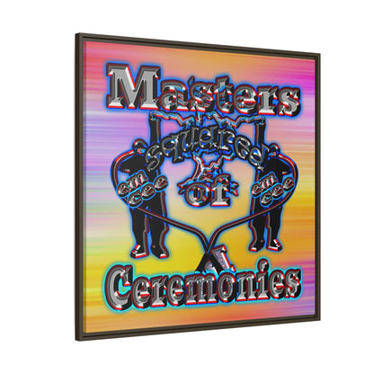 em cee squared - framed canvas art (color blur)