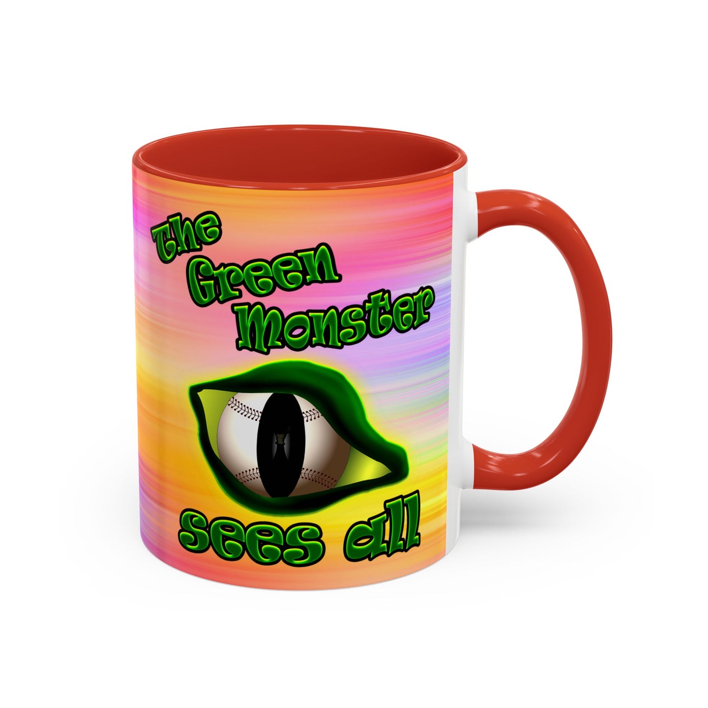 green monster - Accent Mug (color blur)