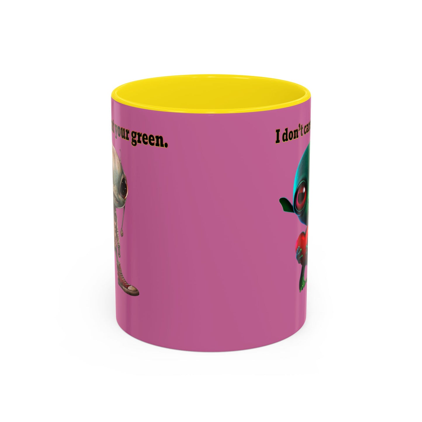 I don't care that your grey - Accent Mug (light pink)