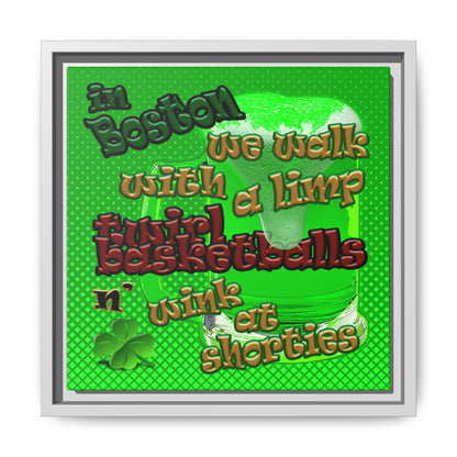 celtics logo - framed canvas art (logo green)