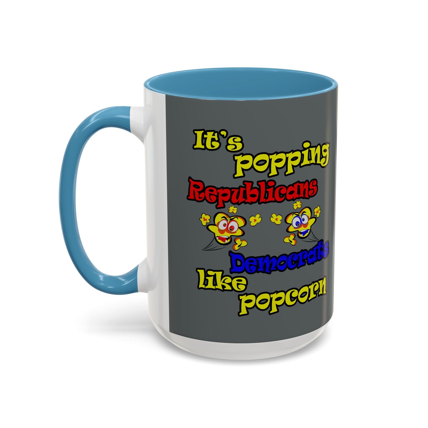 popping like popcorn - Accent Mug (dark grey)