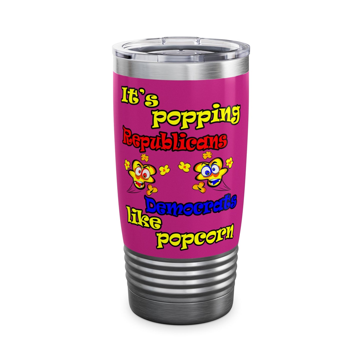 popping like popcorn - Ringneck Tumbler, 20oz (pink)