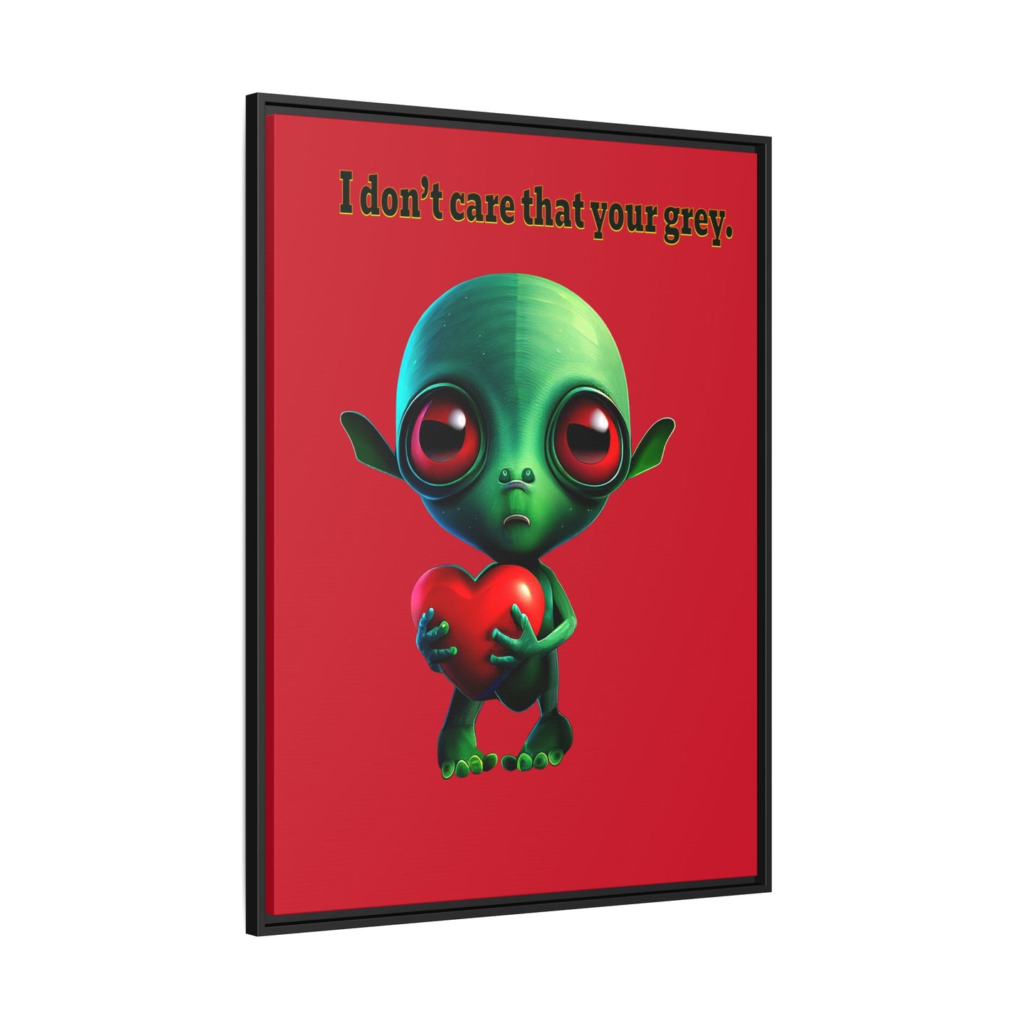 I don't care that your grey - framed canvas art (dark red)