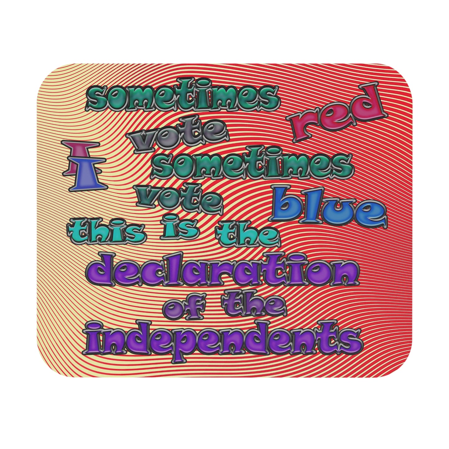 declaration of the independents - Mouse Pad (Rectangle) (yellow-orange wave)