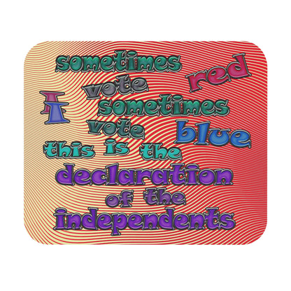declaration of the independents - Mouse Pad (Rectangle) (yellow-orange wave)