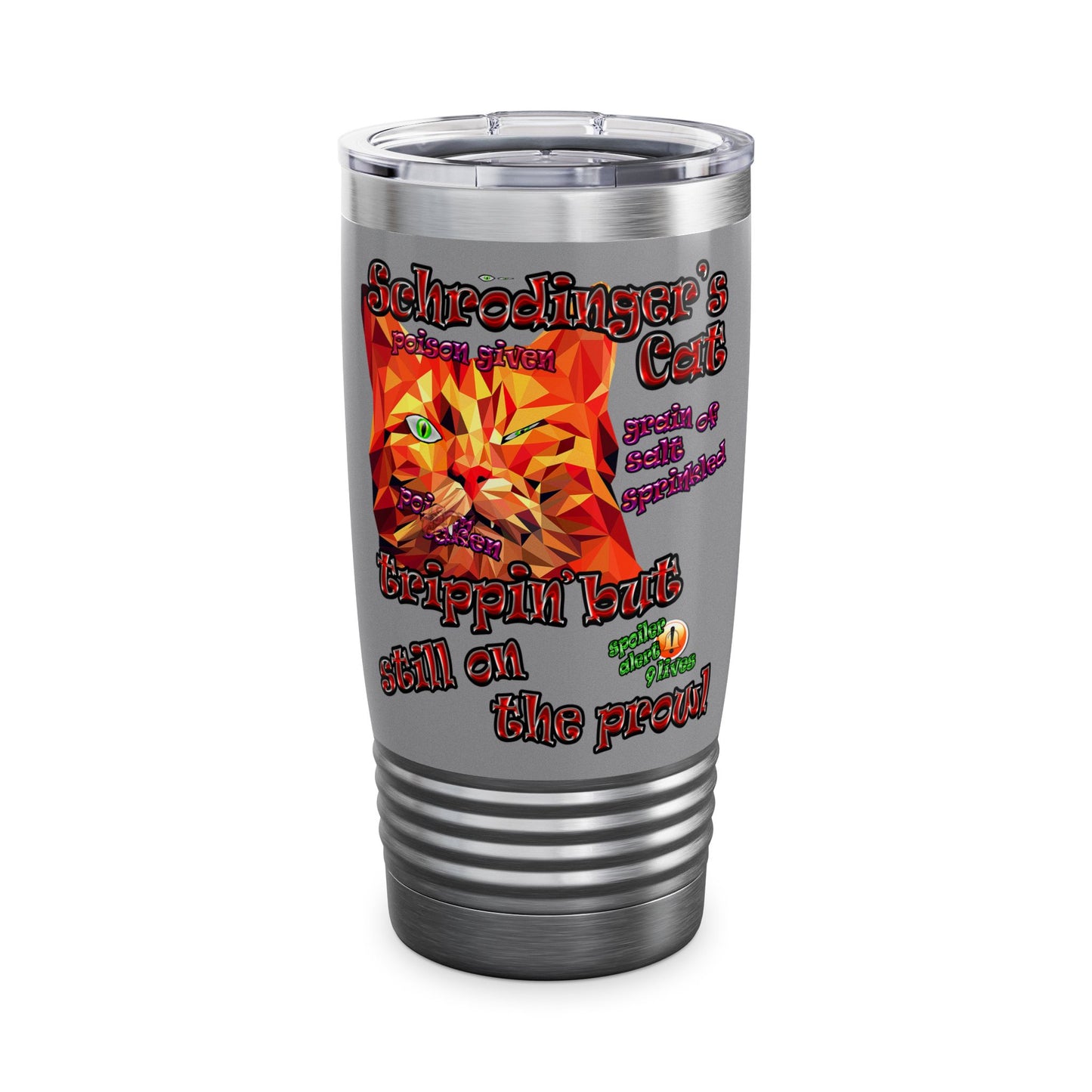 schrodinger's cat - Ringneck Tumbler, 20oz (grey)