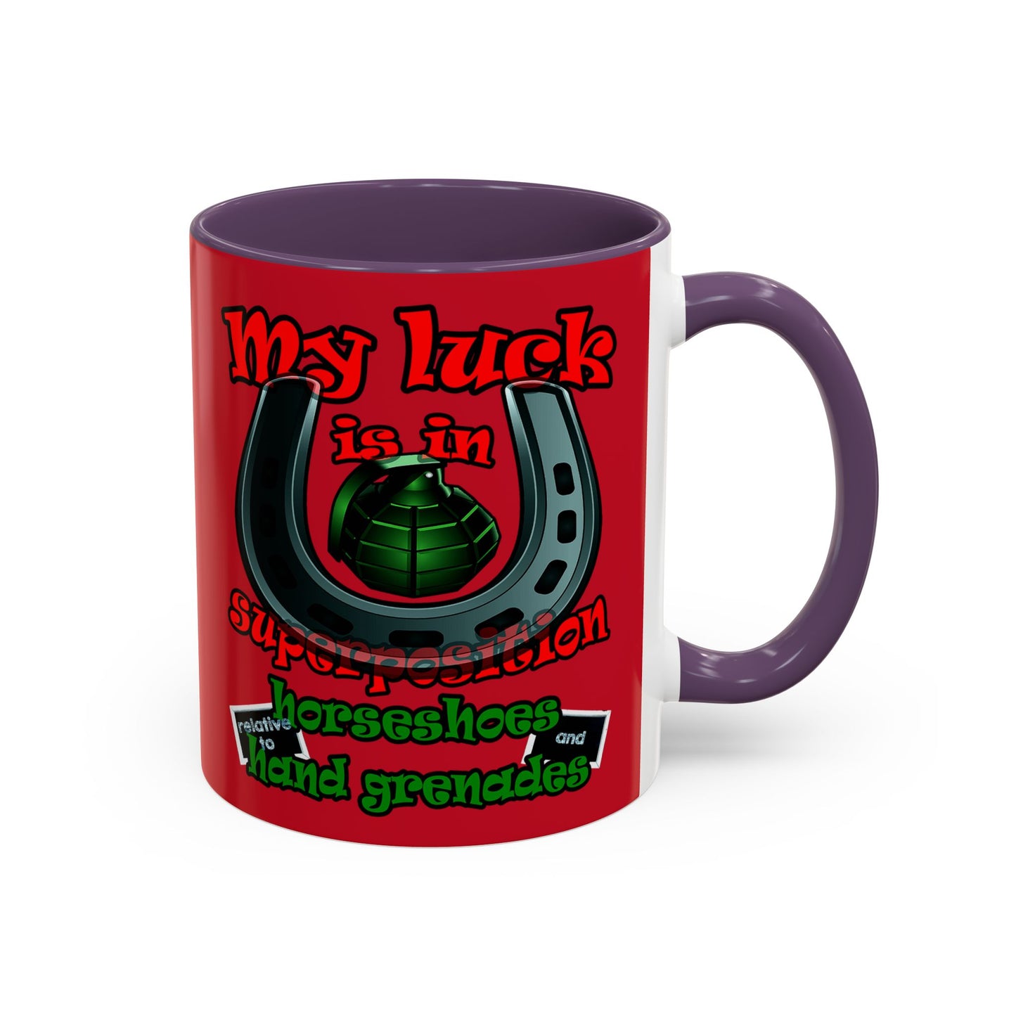 my luck - Accent Mug (dark red)