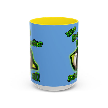 green monster - Accent Mug (light blue)