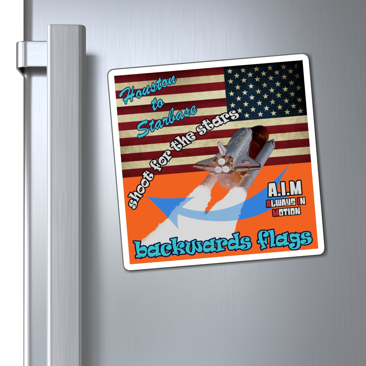 shoot for the stars - Magnets - (orange)