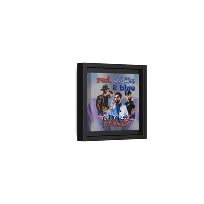 rw&b lives matter - framed canvas art (grey-pink wave)