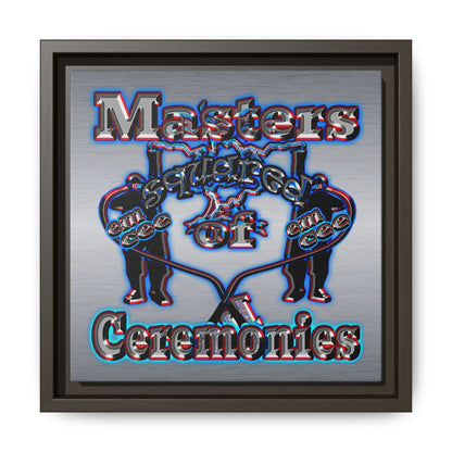 em cee squared - framed canvas art (brushed nickel)