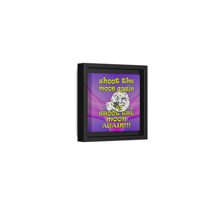shoot the moon again - framed canvas art (purple-pink wave)