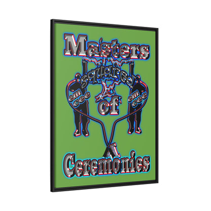 em cee squared - framed canvas art (green)