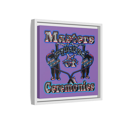 em cee squared - framed canvas art (light purple)