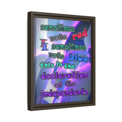 declaration of the independents - framed canvas art (grey-pink wave)
