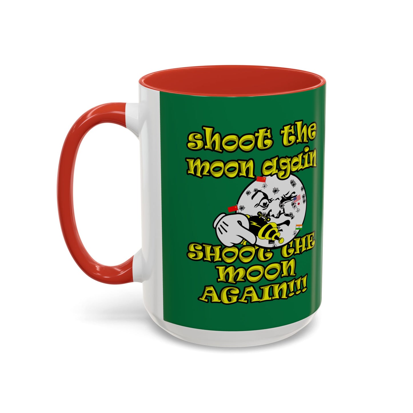 shoot the moon again - Accent Mug (dark green)