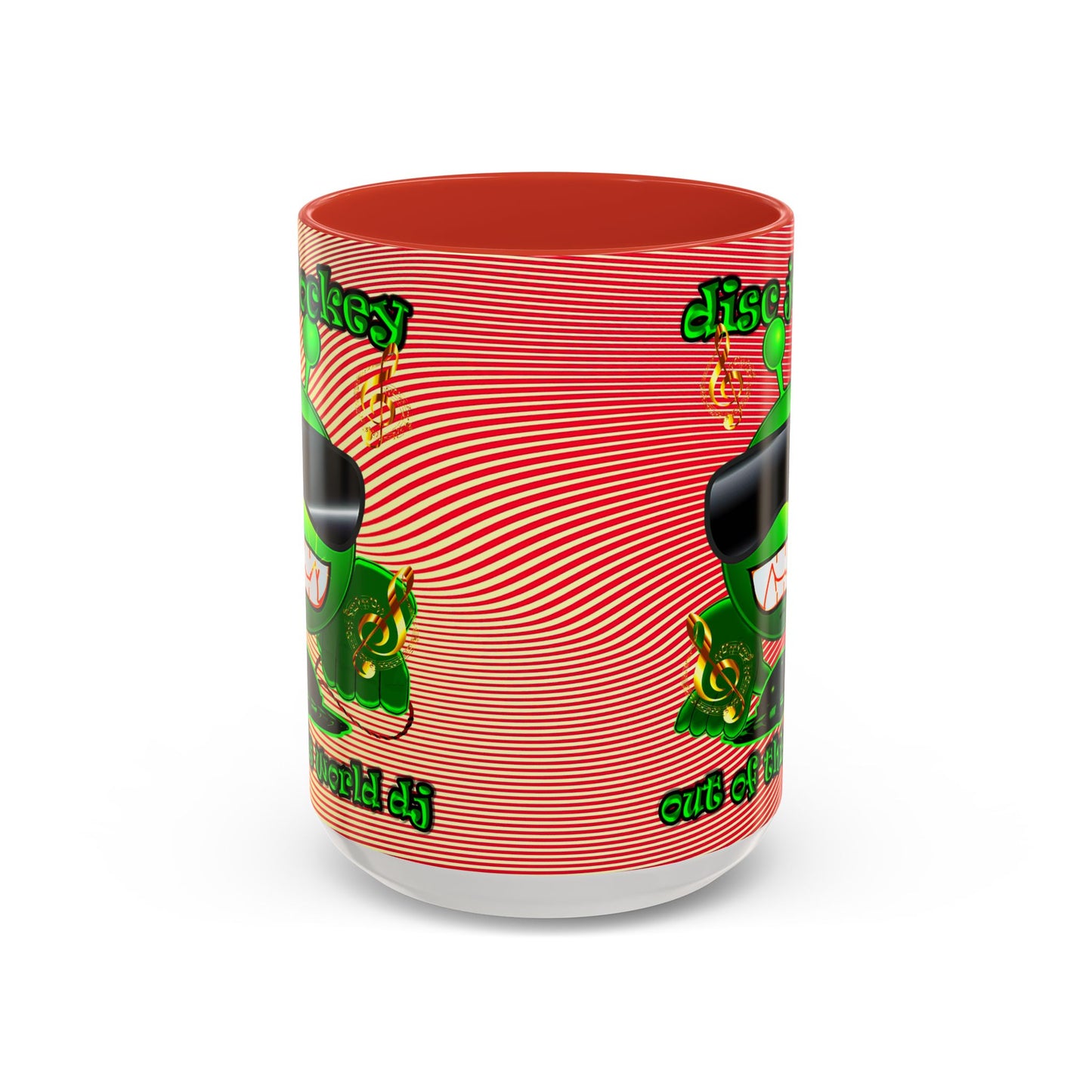 disc jockey - Accent Mug (yellow-orange wave)