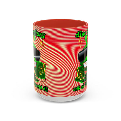 disc jockey - Accent Mug (yellow-orange wave)